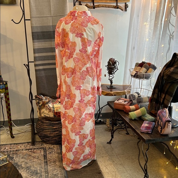 Chic Floral Button-Down Maxi Dress Resort Wear - Picture 5 of 8